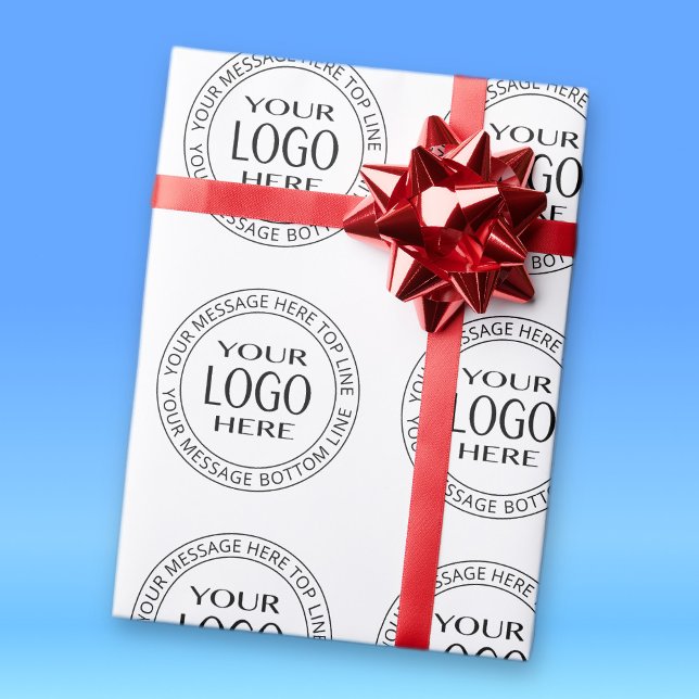 Your Own Logo & Customisable Circular Text Wrapping Paper (Creator Uploaded)