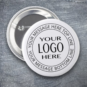 Your Own Logo & Customizable Circular Text 6 Cm Round Badge