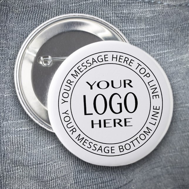 Your Own Logo & Customizable Circular Text 6 Cm Round Badge (Creator Uploaded)