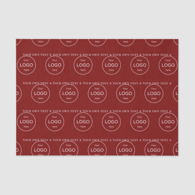 Your own logo here company red Tissue Paper (Front)