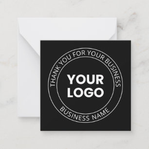 Your Own Logo & Thank You Editable Message Card