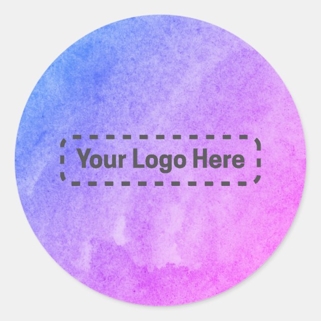 Your Own logo watercolour Miami sticker (Front)