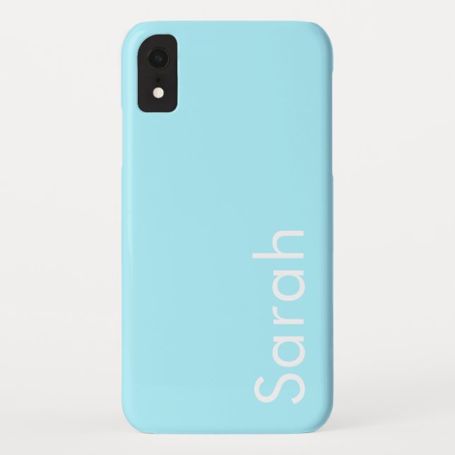 Your Own Name or Word | Soft Sky Blue Case-Mate iPhone Case (Back)