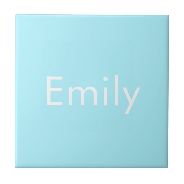 Your Own Name or Word | Soft Sky Blue Tile (Front)
