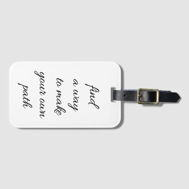 Your Own Path Luggage Tag (Front Horizontal)