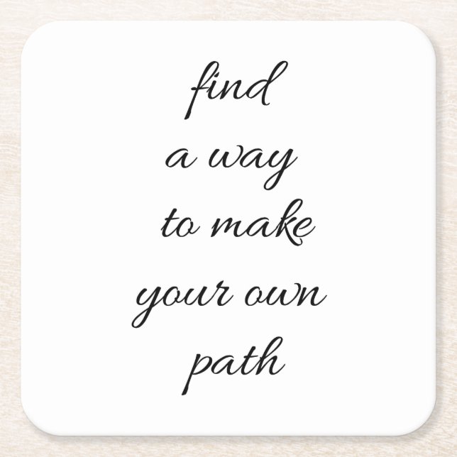 Your Own Path Paper Coaster (Front)