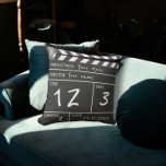 Your Own Personalised Custom Movie Clapperboard Cushion<br><div class="desc">Easy Design Your Own Personalised Custom Movie Clapperboard - note - DO NOT USE REAL MOVIE TITLES OR PRODUCERS OR YOUR PILLOW WILL NOT BE PRINTED - add your movie,  producer,  scene,  date and more to the novelty movie themed pillow from Ricaso</div>