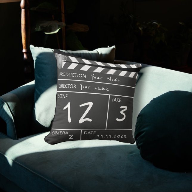 Your Own Personalised Custom Movie Clapperboard Cushion (Creator Uploaded)