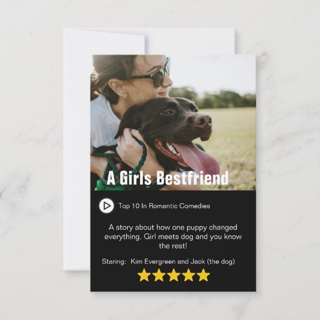 Your Own Personalised Movie Poster Card (Front)