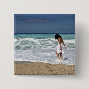 Your own photo. 15 cm square badge