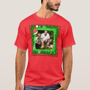 Your own photo in a Christmas frame! - T-Shirt