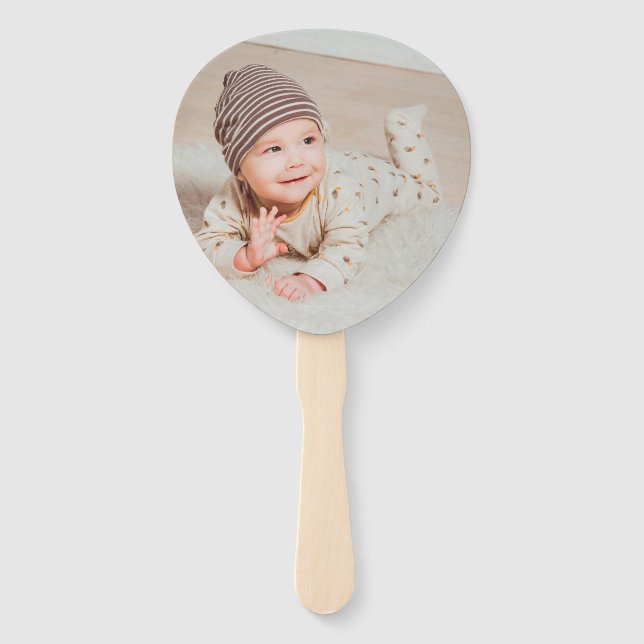 Your own photo simple modern Stylish Hand Fan (Front)
