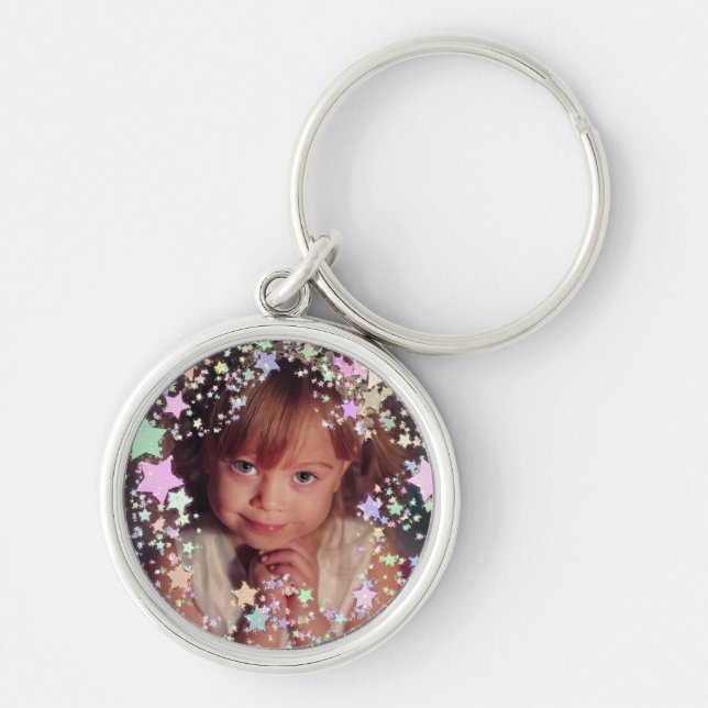 Your own photo starry frame key ring (Front)