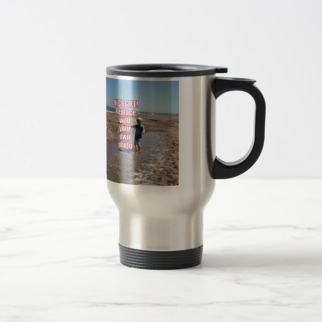 Your Own Photo Upload Best Personal Picture Gift ! Travel Mug (Right)