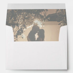 Your Own Photos Faded 5x7 Wedding Invitation Envelope