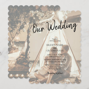 Your Own Photos Faded Wedding Invitations