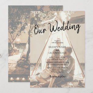 Your Own Photos Faded Wedding Invitations