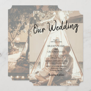 Your Own Photos Faded Wedding Invitations