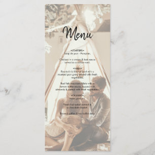 Your Own Photos Faded Wedding Menu