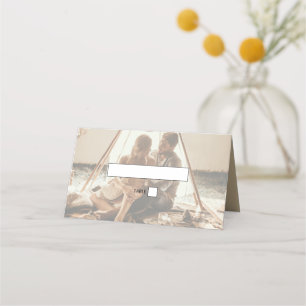 Your Own Photos Faded Wedding Place Card