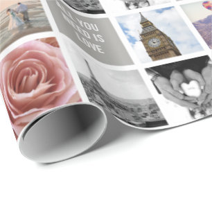 Your Own Photos   Wedding 51-Image Collage Gift Wrapping Paper