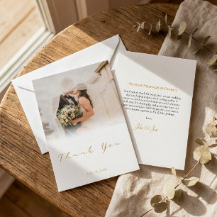 Your own romantic photo, gradient, wedding thank you card