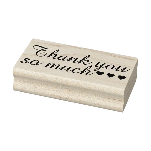 Your own Saying & Message: THANK YOU SO MUCH Rubber Stamp (Stamp)