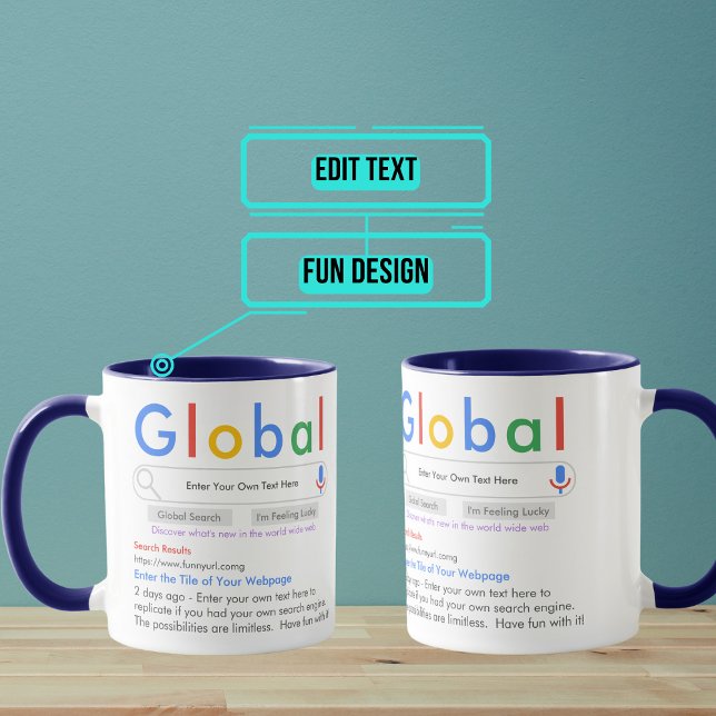 Your Own Search Engine Funny 11oz Mug (Ever wanted your own global web search engine? Well now you have one! )
