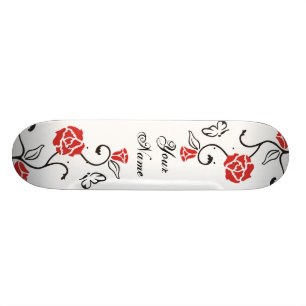 Your Own Skateboard - Rose Vine and Butterfly