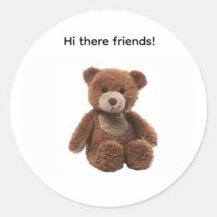 Your own Teddy Bear Friend Classic Round Sticker
