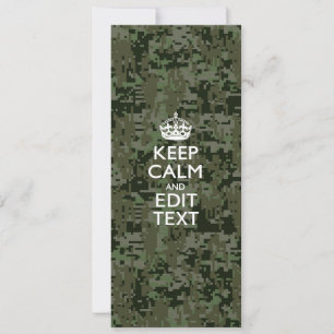 Your Own Text Digital Camo Woodland Keep Calm