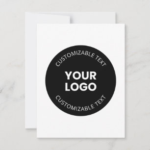 Your Own Uploaded Business Logo w/Editable Text Card