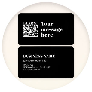 Your own Uploaded QR code & Editable Retro Text