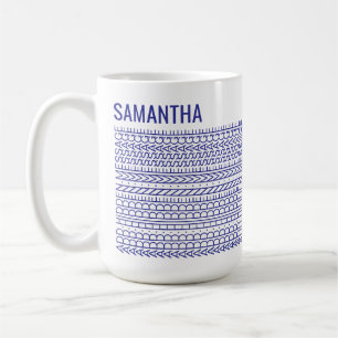 Your Own Words & Name Modern Custom Hidden Message Coffee Mug