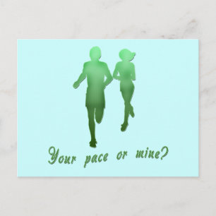Your Pace or Mine? Running Products Postcard