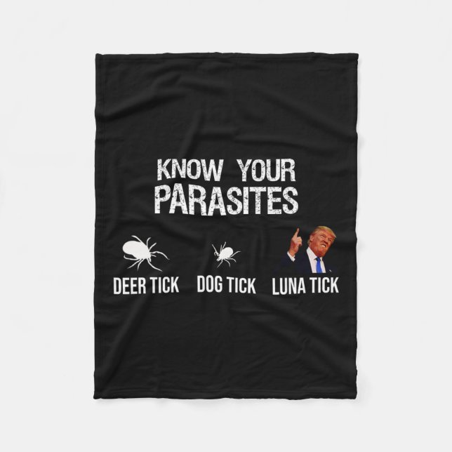 Your Parasites - Deer Tick  Fleece Blanket (Front)
