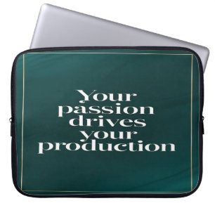 Your Passion Drives Your Production option 2 Laptop Sleeve
