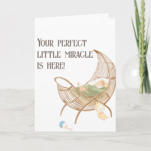 Your Perfect Little Miracle Is Here Congratulation Card