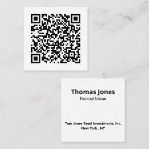 Your Personal QR Code Linked to Your URL Square Business Card