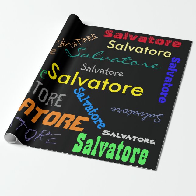 Your Personalised Name Wrapping Paper (Unrolled)