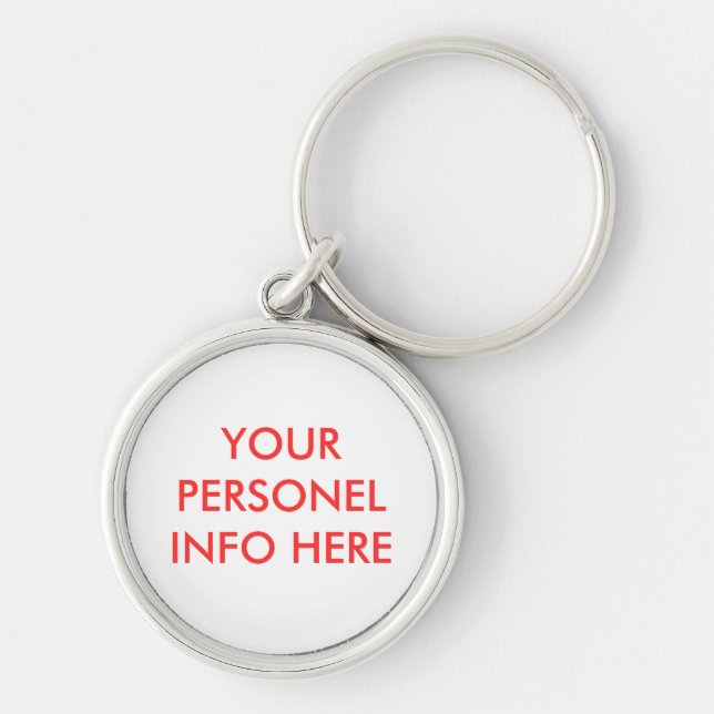 YOUR PERSONEL INFO  HERE KEY RING (Front)