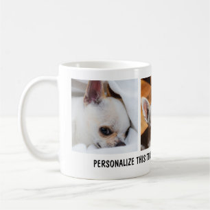 Your pet dog chihuahua custom photos collage text coffee mug