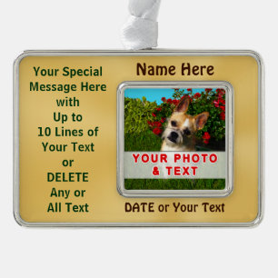Your Pet, Dog Picture Frame Ornament Personalised