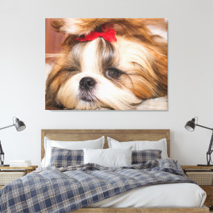 Your pet dog puppy custom photo canvas print