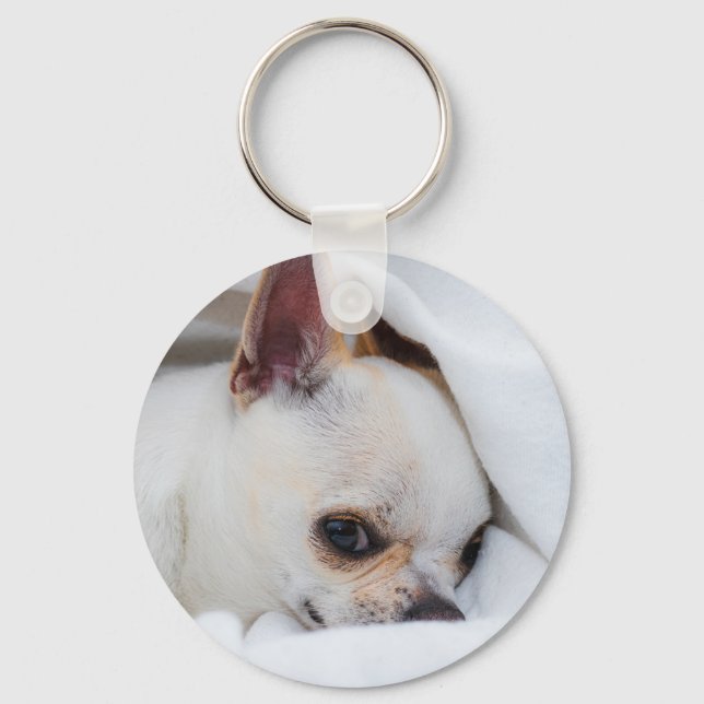 Your pet dog puppy custom photo chihuahua key ring (Front)