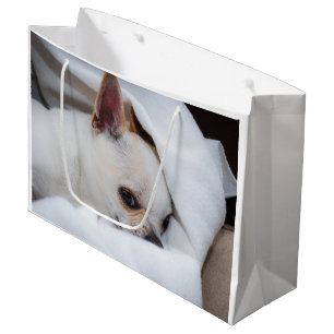 Your pet dog puppy custom photo chihuahua large gift bag