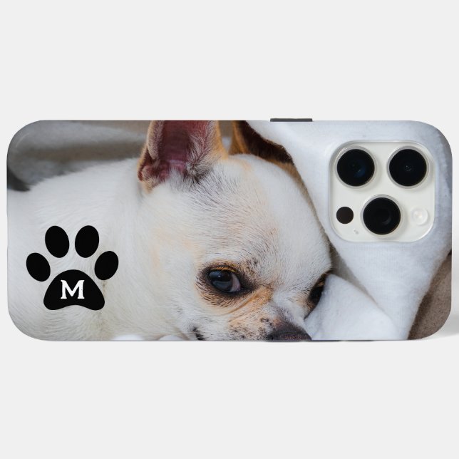 Your pet dog puppy custom photo chihuahua Monogram Case-Mate iPhone Case (Back (Horizontal))