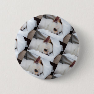 Your pet dog puppy custom photo chihuahua pattern 6 cm round badge