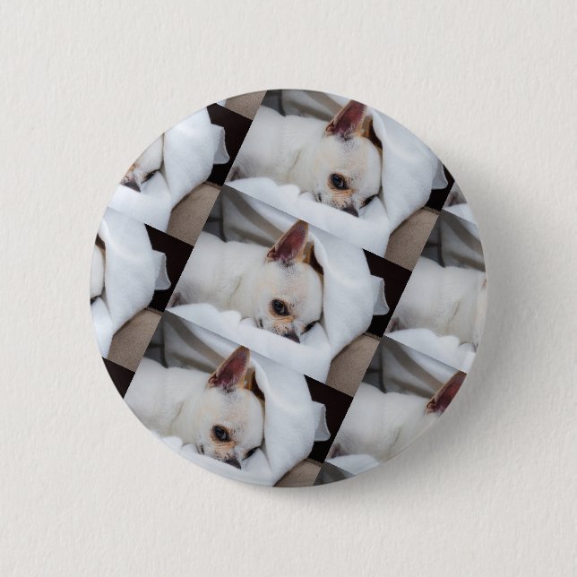 Your pet dog puppy custom photo chihuahua pattern 6 cm round badge (Front)