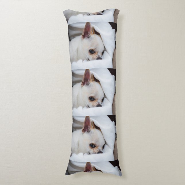 Your pet dog puppy custom photo chihuahua pattern body cushion (Front Vertical)